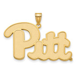 Image of Gold Plated Sterling Silver University of Pittsburgh XL Pendant by LogoArt