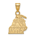 Image of Gold Plated 925 Silver The University of Texas at El Paso Pendant LogoArt GP005