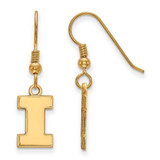 Image of Gold Plated 925 Silver University of Illinois Sm Earrings LogoArt GP007UIL