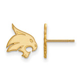 Image of Gold Plated Sterling Silver Texas State University Small Post LogoArt Earrings