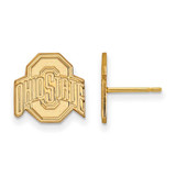 Image of Gold Plated Sterling Silver Ohio State University Sm Post Earrings LogoArt GP009