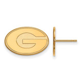Image of Gold Plated Sterling Silver University of Georgia Sm Post Earrings LogoArt GP009