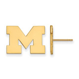 Image of Gold Plated Sterling Silver Michigan (University Of) Small Post LogoArt Earrings