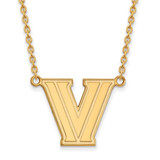 Image of 18" Gold Plated 925 Silver Villanova University Lg Pendant LogoArt Necklace GP009