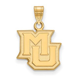 Image of Gold Plated Sterling Silver Marquette University Small Pendant LogoArt GP015MAR