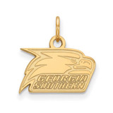 Image of Gold Plated 925 Silver Georgia Southern University XSmall LogoArt Pendant GP020