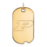 Image of Gold Plated Sterling Silver Purdue Large Dog Tag by LogoArt (GP023PU)
