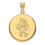 Image of Gold Plated Sterling Silver Iowa State University Large Pendant LogoArt GP038IAS
