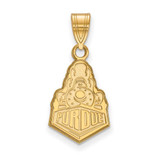 Image of Gold Plated Sterling Silver Purdue Medium Pendant by LogoArt (GP038PU)