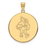 Image of Gold Plated Sterling Silver Iowa State University XL Pendant LogoArt GP039IAS