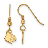 Image of Gold Plated 925 Silver University of Louisville XSmall Earrings LogoArt GP043UL