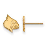 Image of Gold Plated 925 Silver University of Louisville XSmall Earrings LogoArt GP045UL