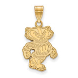 Image of Gold Plated Sterling Silver University of Wisconsin Lg Pendant LogoArt GP046UWI