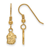 Image of Gold Plated 925 Silver University of Georgia XSmall Earrings LogoArt GP047UGA