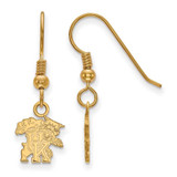 Image of Gold Plated 925 Silver University of Kentucky XSmall Earrings LogoArt GP048UK