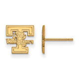 Image of Gold Plated 925 Silver University of Tennessee XSmall Earrings LogoArt GP049UTN