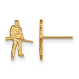 Image of Gold Plated 925 Silver West Virginia University XSmall Earrings LogoArt GP055WVU
