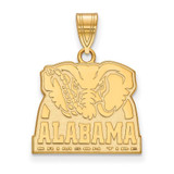 Image of Gold Plated Sterling Silver University of Alabama Med Pendant LogoArt GP062UAL