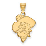 Image of Gold Plated Sterling Silver Oklahoma State University Lg Pendant LogoArt GP063