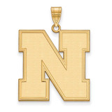 Image of Gold Plated Sterling Silver University of Nebraska XL Pendant by LogoArt
