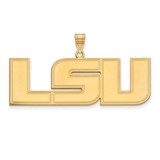 Image of Gold Plated Sterling Silver Louisiana State University XL Pendant by LogoArt