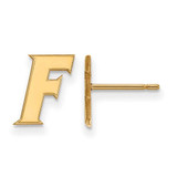 Image of Gold Plated 925 Silver University of Florida XSmall Earrings LogoArt GP089UFL
