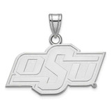 Image of Sterling Silver Oklahoma State University Small Pendant by LogoArt (SS002OKS)