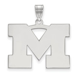 Image of Sterling Silver Michigan (University Of) Large Pendant by LogoArt