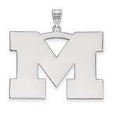 Image of Sterling Silver Michigan (University Of) XL Pendant by LogoArt