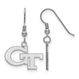 Image of Sterling Silver Georgia Institute of Technology Sm Dangle Earrings LogoArt SS00