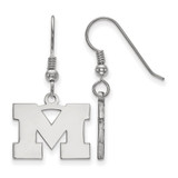 Image of Sterling Silver Michigan (University Of) Small Dangle Earrings by LogoArt