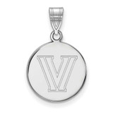 Image of Sterling Silver Villanova University Medium Disc Pendant by LogoArt (SS023VIL)