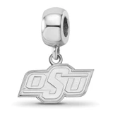 Image of Sterling Silver Oklahoma State University X-Small Dangle Bead Charm by LogoArt