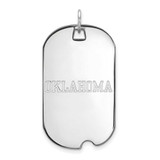 Image of Sterling Silver University of Oklahoma Large Dog Tag by LogoArt (SS049UOK)