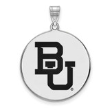 Image of Sterling Silver Baylor University XL Enamel Disc Pendant by LogoArt