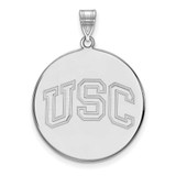Image of Sterling Silver University of Southern California X-Large Disc Pendant LogoArt