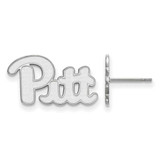 Image of Sterling Silver University of Pittsburgh Small Post Earrings by LogoArt