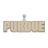 Image of Sterling Silver Purdue Large Enamel Pendant by LogoArt (SS075PU)