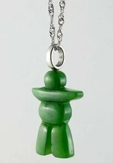 Image of 25mm Genuine Natural Nephrite Jade Inukshuk Pendant