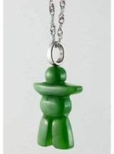 Image of 25mm Genuine Natural Nephrite Jade Inukshuk Pendant