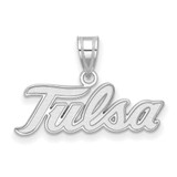 Image of Sterling Silver Rhodium-plated LogoArt University of Tulsa T-U Large Pendant
