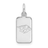 Image of Sterling Silver Rhodium-plated NHL LogoArt Nashville Predators Tag Pendant