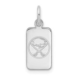 Image of Sterling Silver Rhodium-plated NHL LogoArt Buffalo Sabres Tag Pendant