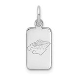 Image of Sterling Silver Rhodium-plated NHL LogoArt Minnesota Wild Tag Pendant