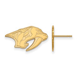 Image of 14k Yellow Gold NHL LogoArt Nashville Predators Small Post Earrings