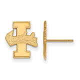 Image of Sterling Silver Gold-plated LogoArt University of Idaho Vandals Small Post Earrings