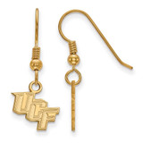 Image of Sterling Silver Gold-plated LogoArt University of Central Florida U-C-F Extra Small Dangle Wire Earrings