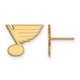 Image of 14k Yellow Gold NHL LogoArt St. Louis Blues Small Post Earrings