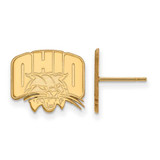 Image of 10k Yellow Gold LogoArt Ohio University Small Post Earrings