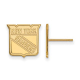 Image of 14k Yellow Gold NHL LogoArt New York Rangers Small Post Earrings